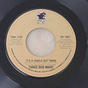 Three Dog Night It's A Jungle Out There / Somebody's Gonna Get Hurt 45 RPM 1983